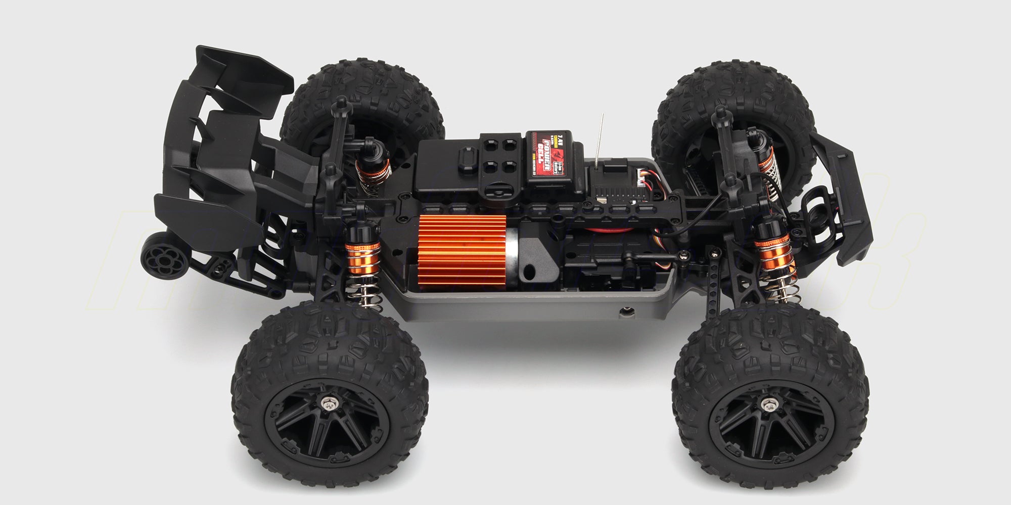 Vandbeskyttet elektronik i en Hurricane XL fjernstyret bil beskytter mod fugt og vandsprøjt.