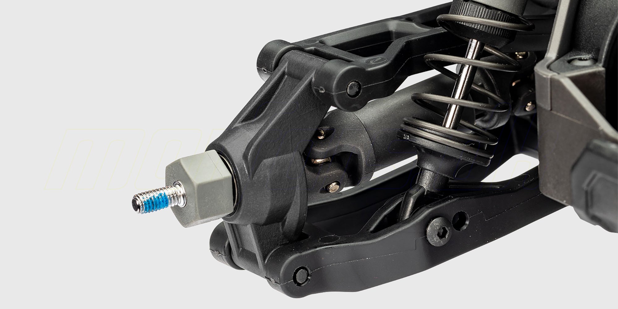 Mini Maxx 4WD med stål tandhjul og robust transmission.