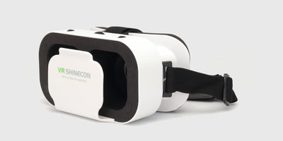 Sorte FPV briller til smartphone med justerbar hovedrem og polstring til droneflyvning.