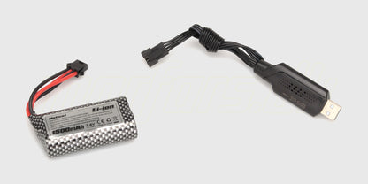 Der medfølger batteripakke og oplader