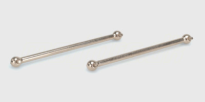 To robuste trækaksler i stål til bagenden på en HBX Tornado fjernstyret bil.