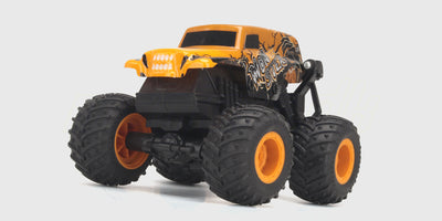 Firedance Stunt Truck fjernstyret bil med robust karosseri og terrængående dæk klar til stunts.