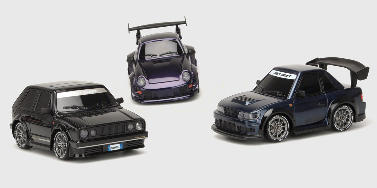 Q-drift GTI Sort, RWB Lilla og S13 Blå