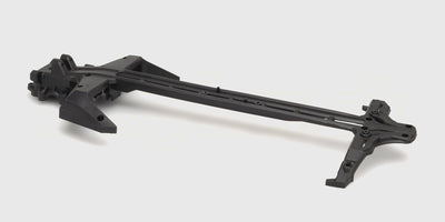 Sort dæksel til den bageste gearkasse på en XLH fjernstyret bil.