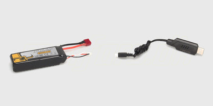 Komplet XLH Race Truck-pakke med USB-oplader og 4200mAh LiPo batteri.