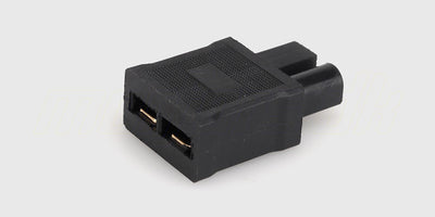 Adapterkabel med sort Traxxas hun-stik og hvidt Tamiya han-stik til fjernstyrede biler.